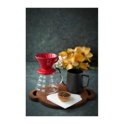 Black Goat V60 02 Seramik Dripper, Kırmızı - Thumbnail