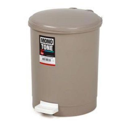 Bora Plastik Pedallı Çöp Kovası, No: 2, 12 L, Kahverengi