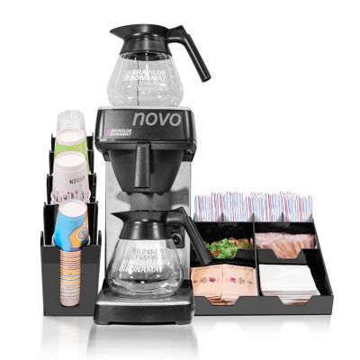 Bravilor Bonamat Novo Filtre Kahve Makinesi + Peçete ve Karıştırıcı Standı + Bardaklık Standı