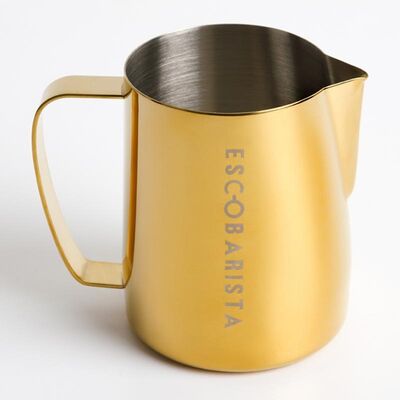 Cafemarkt - Cafemarkt Escobarista Barista Space Latte Pitcher, 600 ml, Altın Sarı