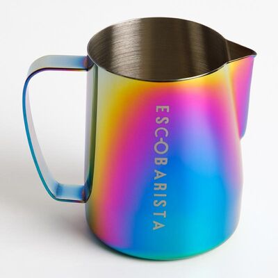 Cafemarkt - Cafemarkt Escobarista Barista Space Latte Pitcher, 600 ml, Gökkuşağı