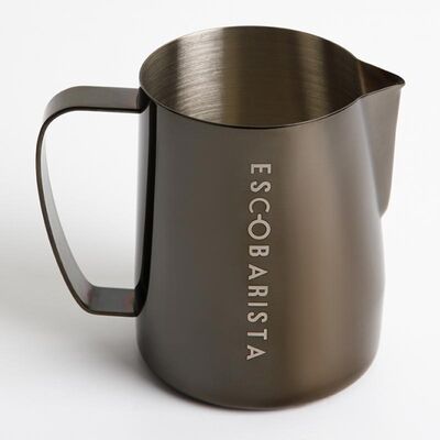 Cafemarkt - Cafemarkt Escobarista Barista Space Latte Pitcher, 600 ml, Titanyum Siyah
