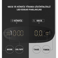 Escobarista Dijital Hassas Tartı, Led Ekranlı, Demleme Profilli - Thumbnail