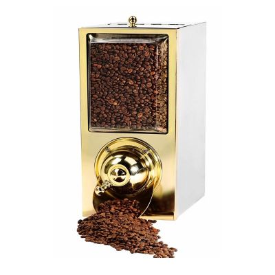 Cafemarkt - Cafemarkt Kare Kahve Silosu, Kapasite 5 Kg, Pirinç