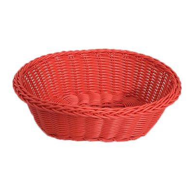 Epinox - Epinox Oval Ekmek Sepeti, İnce, Plastik, 24x17x7 cm, Kırmızı