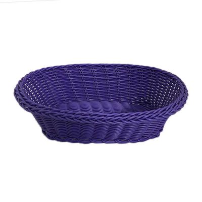 Cafemarkt - Cafemarkt Oval Ekmek Sepeti, İnce, Plastik, 24x17x7 cm, Mor