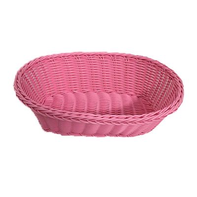 Epinox - Epinox Oval Ekmek Sepeti, İnce, Plastik, 24x17x7 cm, Pembe