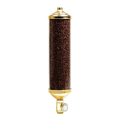 Cafemarkt - Cafemarkt Silindirik Kahve Silosu, Kapasite 4 Kg, Pirinç