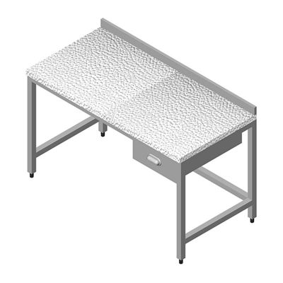 Öztiryakiler - Öztiryakiler Çalışma Tezgahı, Mermer Tabla, Tek Çekmece, 120x60 cm