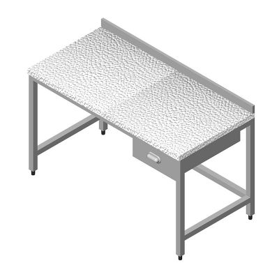 Öztiryakiler - Öztiryakiler Çalışma Tezgahı, Mermer Tabla, Tek Çekmece, 160x60 cm