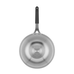 Altınbaşak İndüksiyon Çelik Wok Tava, 30 cm, Siyah Saplı - Thumbnail