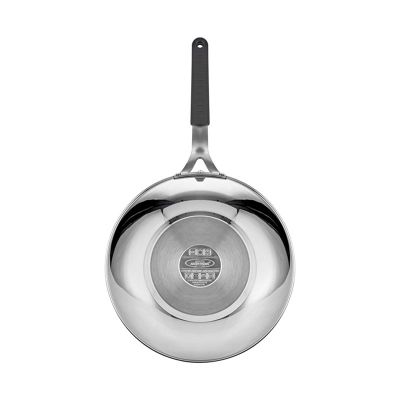 Altınbaşak İndüksiyon Çelik Wok Tava, 30 cm, Siyah Saplı