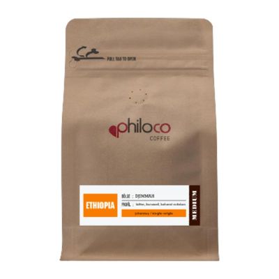 Coffee Philoco Ethiopia Djimmah Çekirdek Kahve, 250 gr