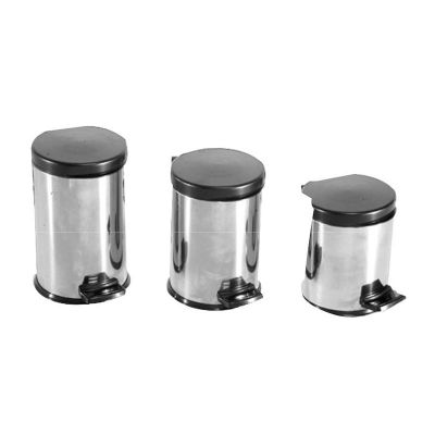 Öztiryakiler - Öztiryakiler Çöp Kovası, Paslanmaz, Plastik Kapak, Pedallı, 4 L