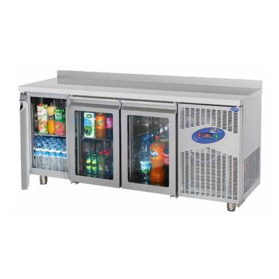 CSA Inox - CSA CS-TEZ 3-600-C Tezgah Tipi Buzdolabı, 3 Cam Kapılı, 400 L