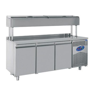 CSA Inox - CSA CS-TEZ 3-700-YM Yükseltilmiş Make Up Buzdolabı, 3 Kapılı, 474 L