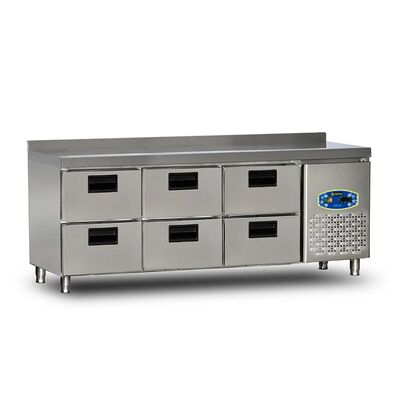 Dampak - Dampak Tezgahaltı 6 Çekmeceli Buzdolabı, 135 L, 200x70x85 cm