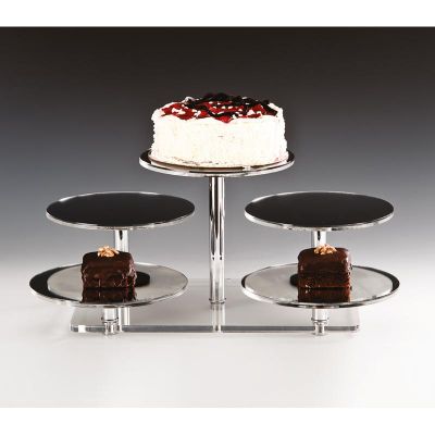 Zicco - Zicco Teşhir Standı, 5'li, Aynalı, Dikdörtgen Altlı, 52x42x h:24 cm