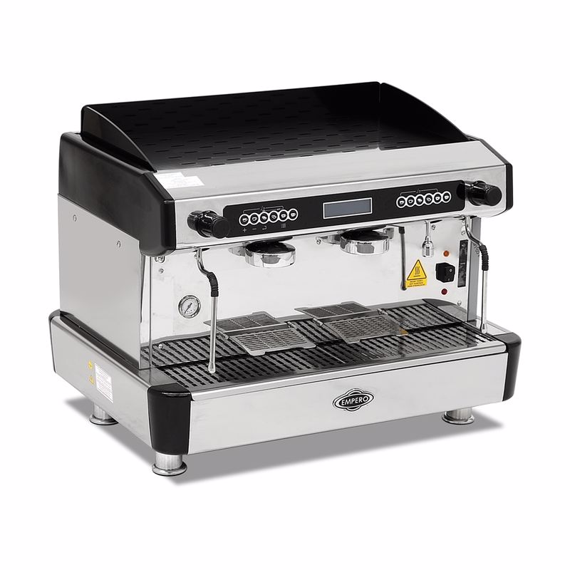 Empero Fully Automatic Espresso Coffee Machine, 2 Groups, Black