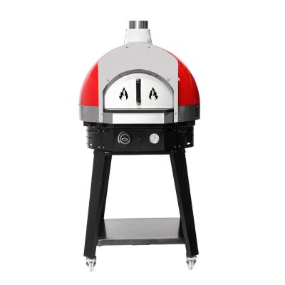 Empero SPO.H-70 Ev Tipi Taş Tabanlı Pizza Fırını, Gazlı, Kırmızı
