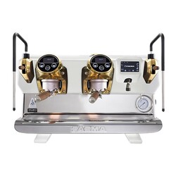 Faema E71E Full Otomatik Espresso Kahve Makinesi, 2 Gruplu, Beyaz-Gold-Ahşap - Thumbnail