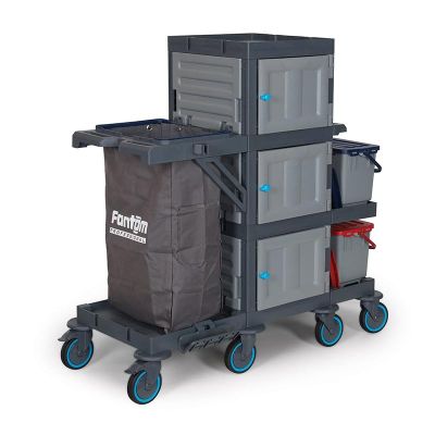 Fantom Procart 438 Çekmeceli Kova Takımlı Kat Arabası, Çöp Bölmeli