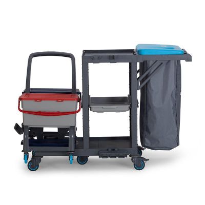 Fantom Procart 73102 Ayrılabilr Aksesuar Takımlı Temizlik Arabası, Çöp Bölmeli