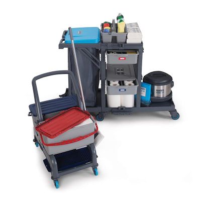 Fantom Procart 73402 Çekmeceli Ayrılabilir Temizlik Arabası, Çöp Bölmeli