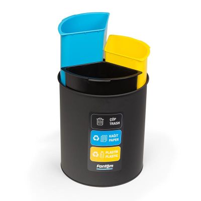 Fantom Roomcycle 30 Kağıt ve Plastik Atık Kovası, 3x4 L