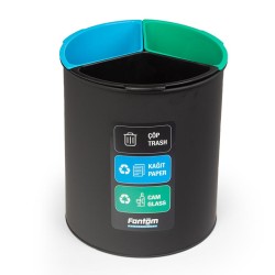 Fantom Roomcycle 31 Kağıt ve Cam Atık Kovası, 3x4 L - Thumbnail