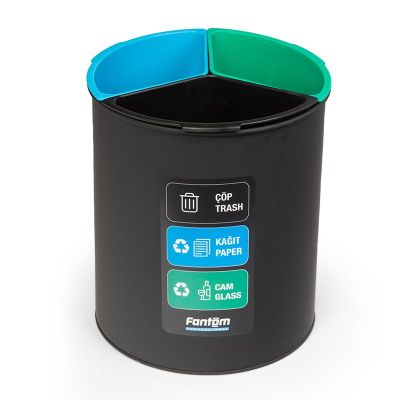 Fantom Roomcycle 31 Kağıt ve Cam Atık Kovası, 3x4 L