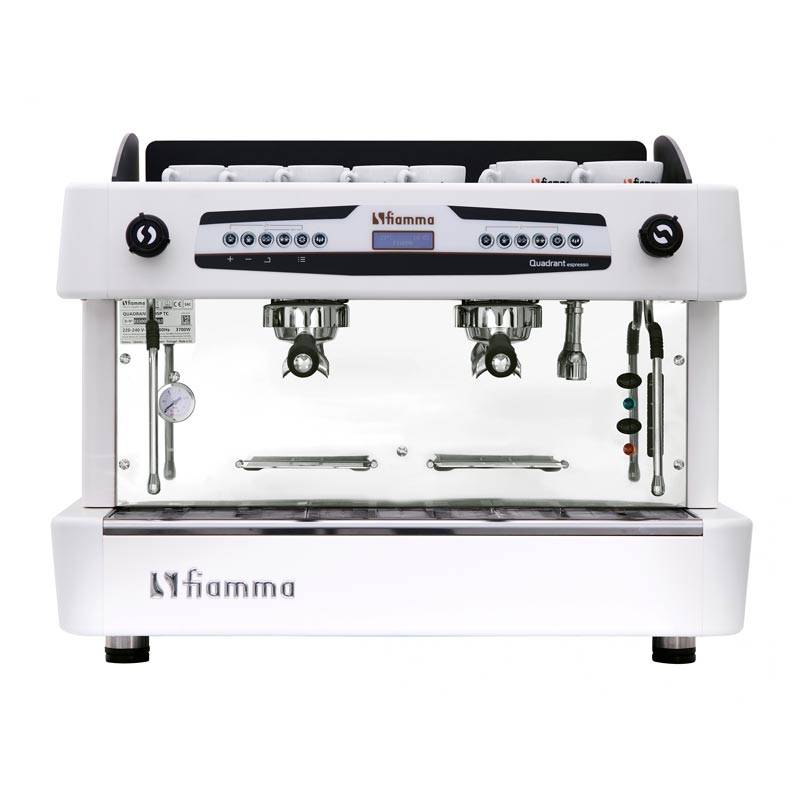 Fiamma Quadrant 2 DSP TC Espresso Coffee Machine, 2 Groups, White