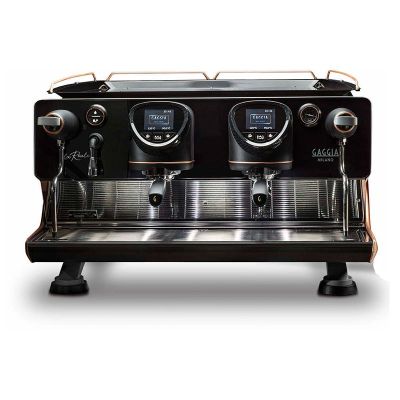 Gaggia La Reale Tall Cup Yarı Otomatik Espresso Kahve Makinesi, 2 Gruplu, Gri-Bakır