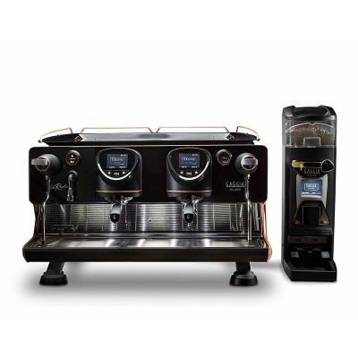 Gaggia La Reale Tall Cup Yarı Otomatik Espresso Kahve Makinesi, 2 Gruplu, Gri-Bakır