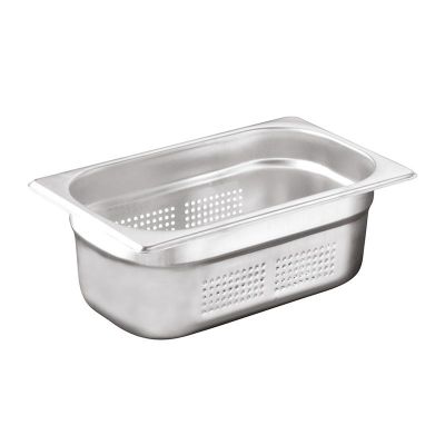 Öztiryakiler - Öztiryakiler Gastronorm Küvet, Delikli, Standart, GN 1/4, 26.5x16.2x10cm