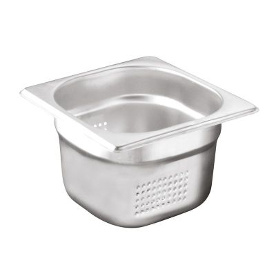 Öztiryakiler - Öztiryakiler Gastronorm Küvet, Delikli, Standart, GN 1/6, 17.6x16.2x10cm