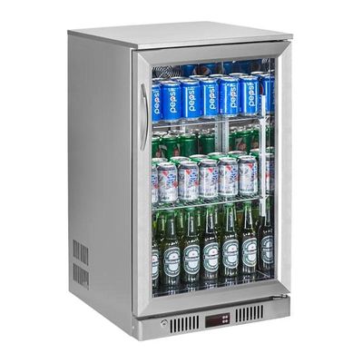 GTech - GTech SC-118F-S Bar Arkası Şişe Soğutucu Dolap, Tek Kapılı, Paslanmaz Çelik Kasa, 118 L
