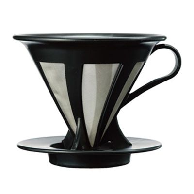 Hario 02 Kendinden Filtreli Dripper, Siyah