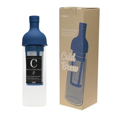 Hario - Hario Soğuk Demleme Filtreli Şişe, 650 ml, Mavi (1)
