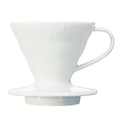 Hario - Hario V60 01 Dripper, Seramik, Beyaz