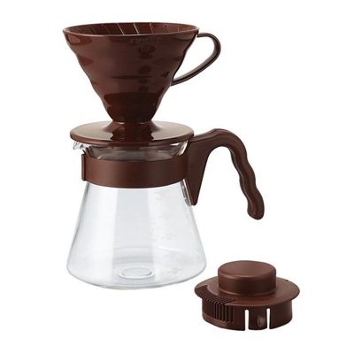 Hario - Hario V60 02 Kahve Demleme Seti, Kahverengi