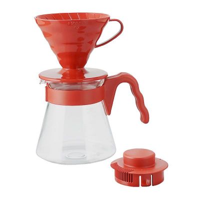 Hario V60 02 Kahve Demleme Seti, Kırmızı