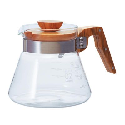 Hario - Hario V60 02 Kahve Servis Sürahisi, Ahşap Kapaklı, 600 ml
