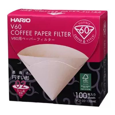 Hario - Hario V60 02 Natural Kutulu Dripper Filtresi, 100 Adet