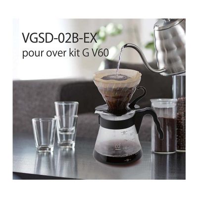 Hario - Hario V60 Cam Demleme ve 4'lü Bardak Seti (1)