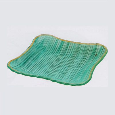 Hazan Art Glass Amor Vip Design Tabak, Cam, 2'li, 24.5x24.5x2 cm