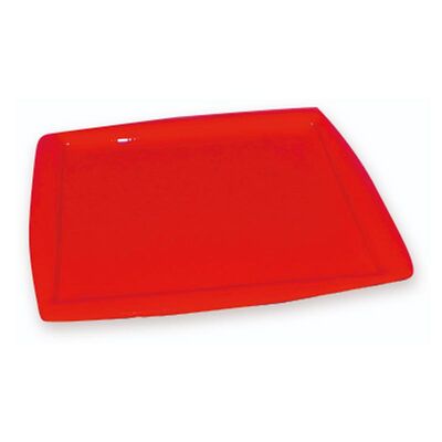 Hazan Smile Buffet Kare Servis Tabağı, Kırılmaz, 29x29x1.5 cm, Kırmızı
