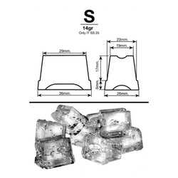 Icetech Küp Buz Makinesi, 40 kg Hazneli, 76 kg/gün - Thumbnail