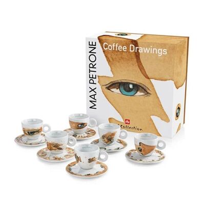 illy - illy Art Collection 2018 Max Petrone Cappuccino 6’lı Fincan Takımı, 170 cc