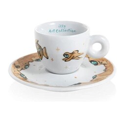illy Art Collection 2018 Max Petrone Espresso 2’li Fincan Takımı, 60 cc - Thumbnail